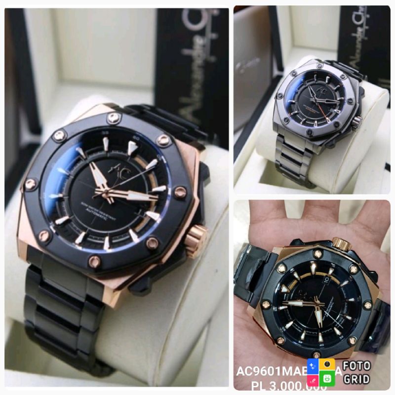 JAM PRIA ALEXANDRE CHRISTIE AC 9601 STAINLES STEEL MATIC | AC9601 RANTAI AUTOMATIC ORIGINAL