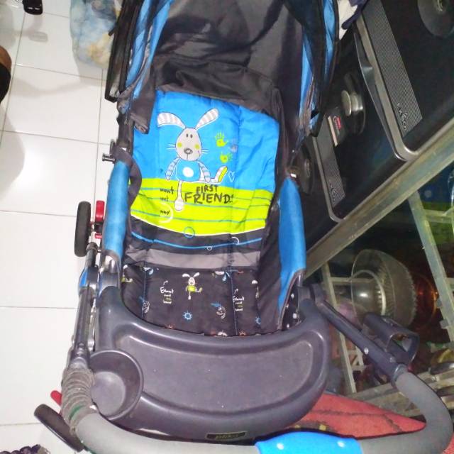 Stroller Pliko Grande 4 in 1 preloved Termurah tinggal angkut