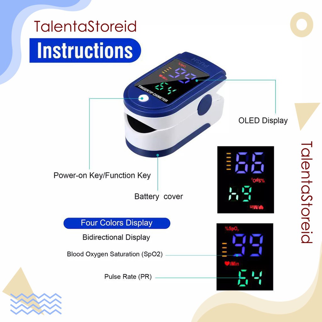 Fingertip Pulse Oximeter sp02 Saturation Monitor Alat Kesehatan Kadar Saturasi Oksigen Dalam Tubuh