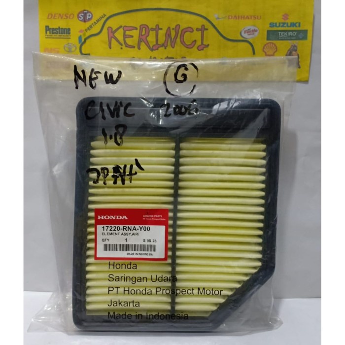 FILTER UDARA HONDA NEW CIVIC 1.8 2006 GENUINE 17220-RNA-Y00 HONDA