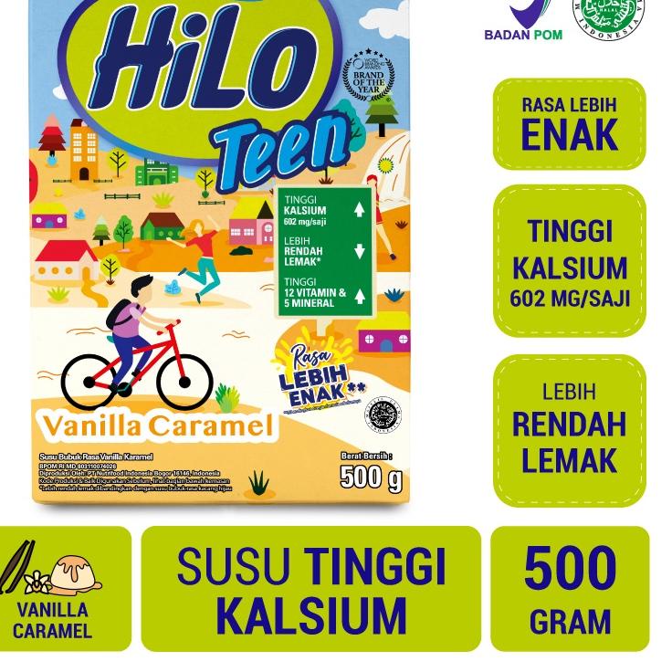 

Super Deals Hilo Teen Vanilla Caramel 500 gram - Susu Tinggi Kalsium Rendah Lemak c99₨