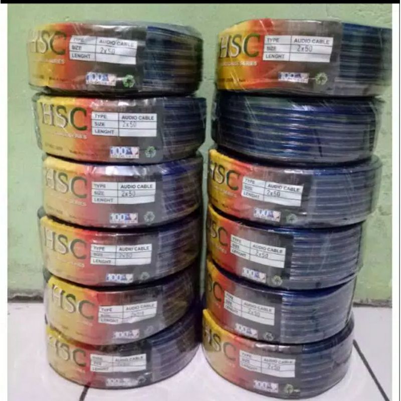 Kabel Transparan 2x30 25 yard HSC/Kabel Serabut Audio 2x30
