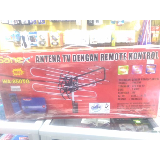 Antena TV Luar Sanex Dengan Remote Control Putar + Boster WA 850TG