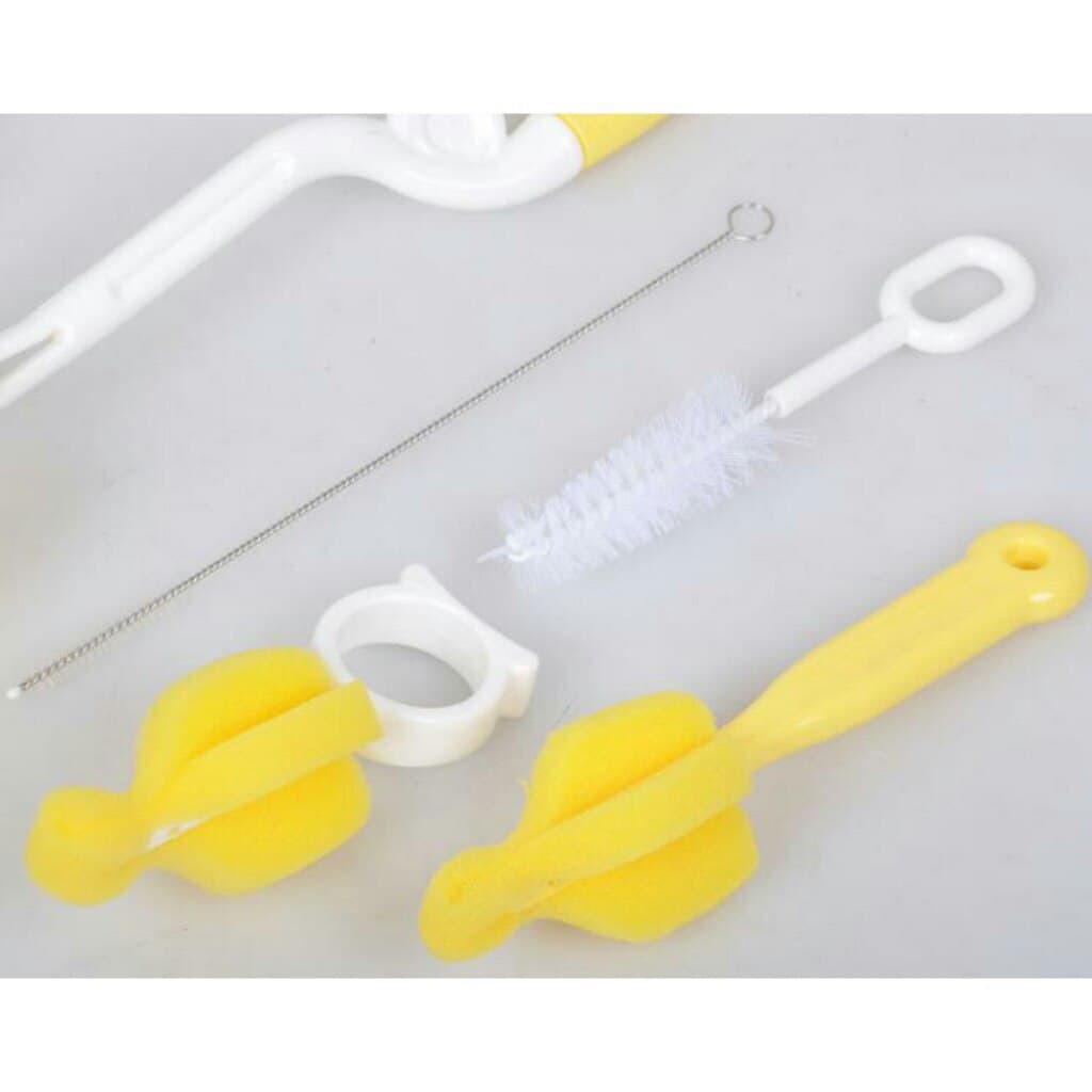 LIN009 - 7 in 1 MOONSHIP Bottle &amp; Nipple Brush Hygienic Plastic Import