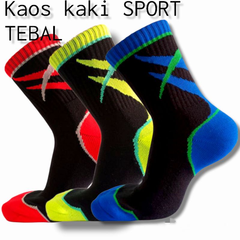 Kaos Kaki Sport PE TERRY  Tebal Dan Empuk/Kaos Kaki Sepeda/Kaos Kaki Olahraga/Kaos Kaki Badminton