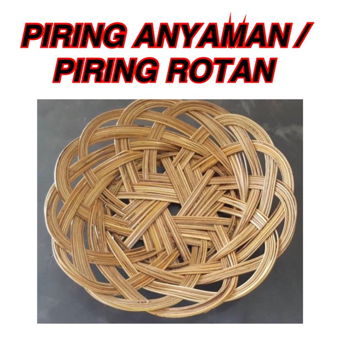 PAKET HEMAT 50Pcs Piring Lidi Anyaman Piring Rotan Bambu Murah MERIAH