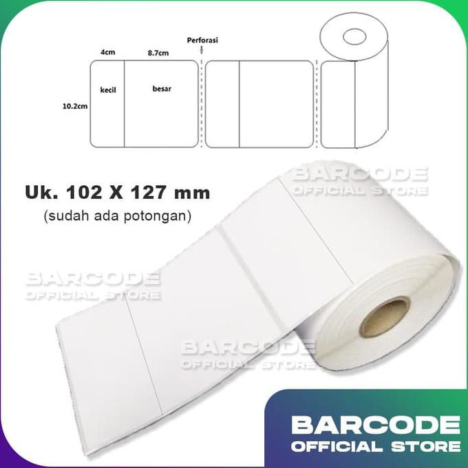 

Populer] 102X127Mm - 102 X 127 - 102X127 Mm Roll Label Semicoated (Isi 500Pcs )