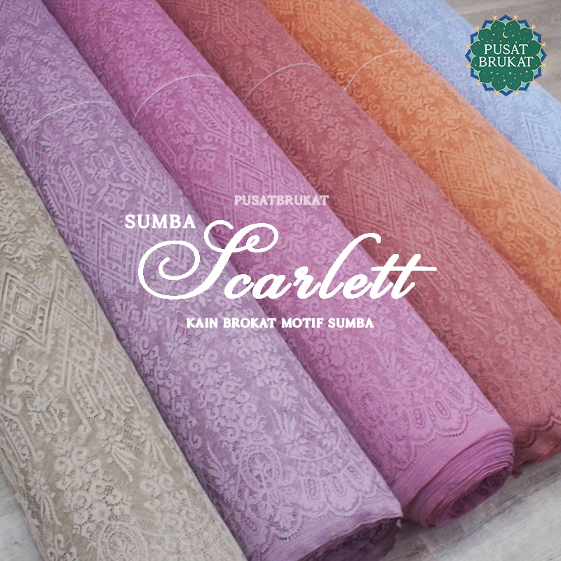 KAIN BROKAT MOTIF SUMBA SCARLETT / KAIN BRUKAT SAPTO, LEBAR 150CM [per 0.5m]