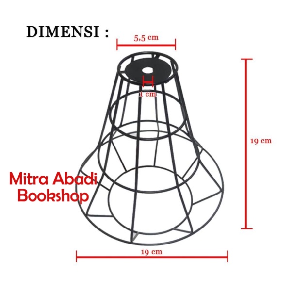 Kap Lampu Gantung Besi Sangkar Buah Labu Cafe ( TANPA FITTING )