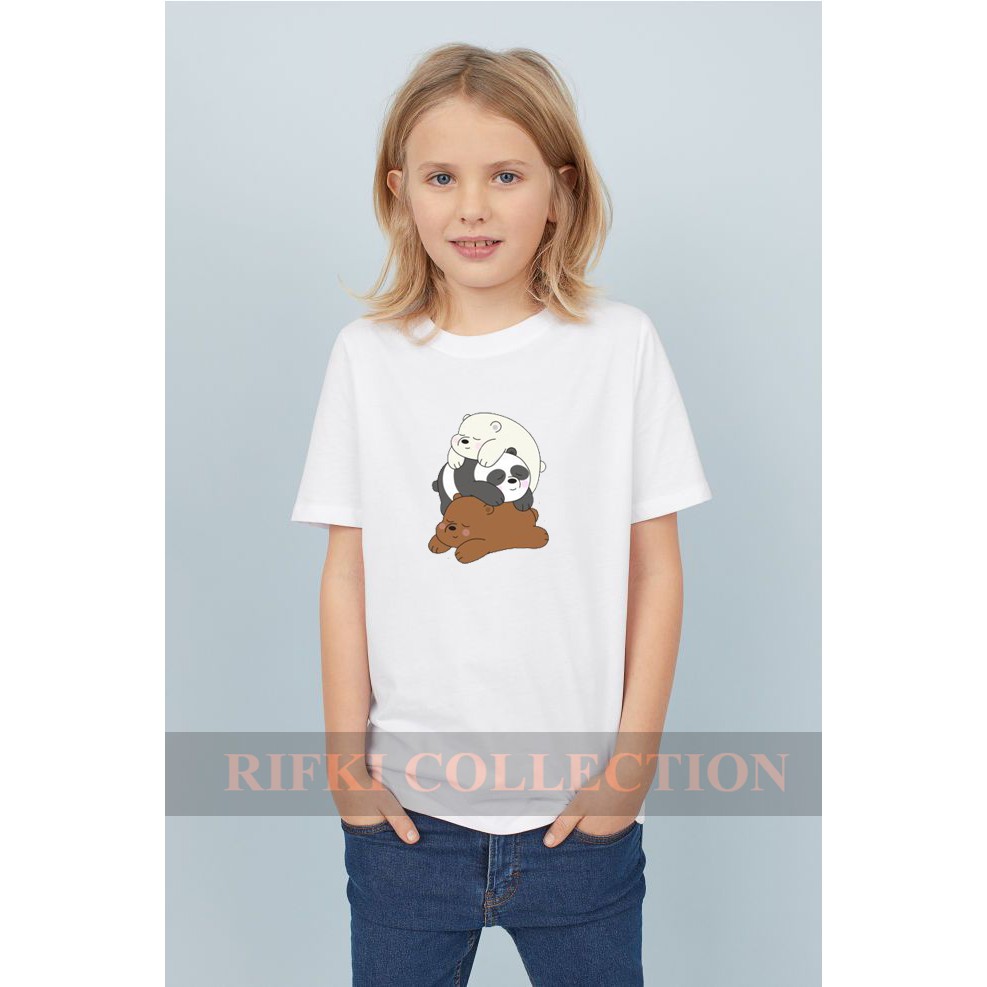 baju kaos anak WE BARE BEARS NUMPUK /baju anak distro terbaru