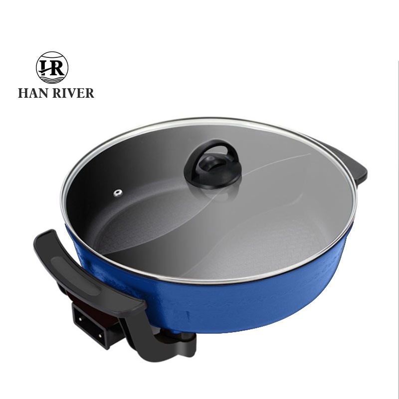 

Han River HRDSP01 Hot Pot Listrik 2 in 1 Dua Sisi Panci Dual Rasa Panci Elektrik Stainless Steel