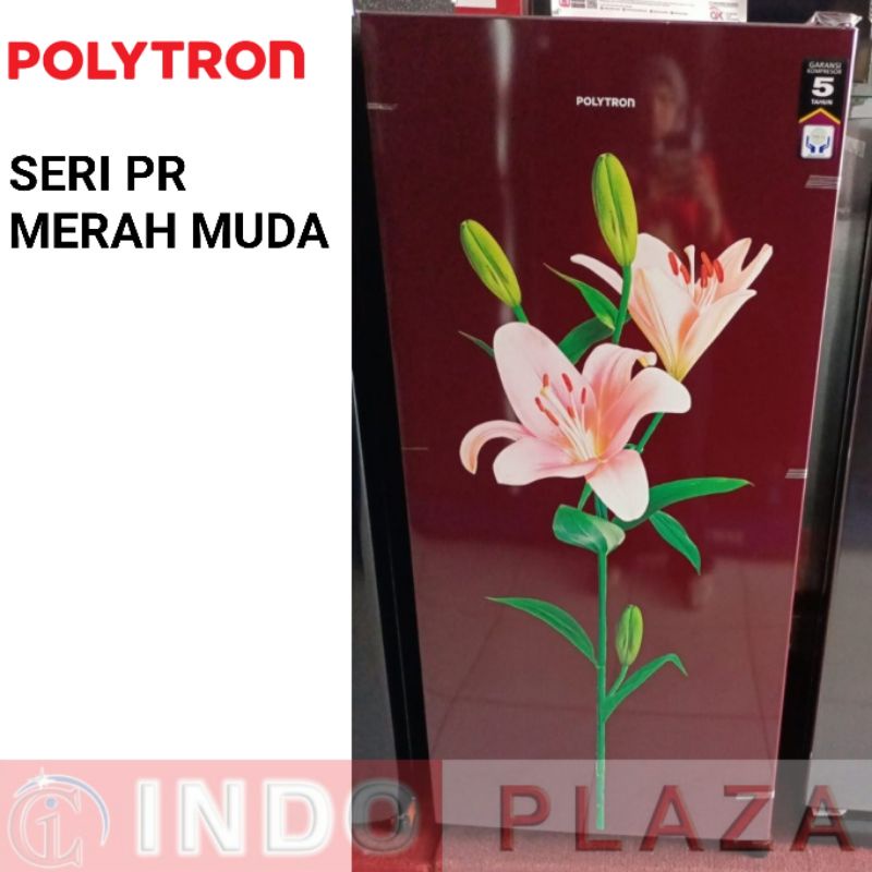 KULKAS POLYTRON 1 Pintu PRB-157 / 177 / 187 NEW 2022 BUNGA TIMBUL