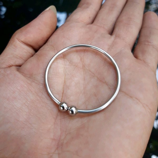Gelang Bayi Perempuan Laki Laki Baru Lahir Asli Monel Putih Baja Anti Karat
