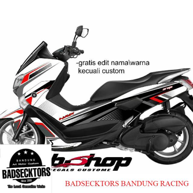 Decal nmax putih hitam keren