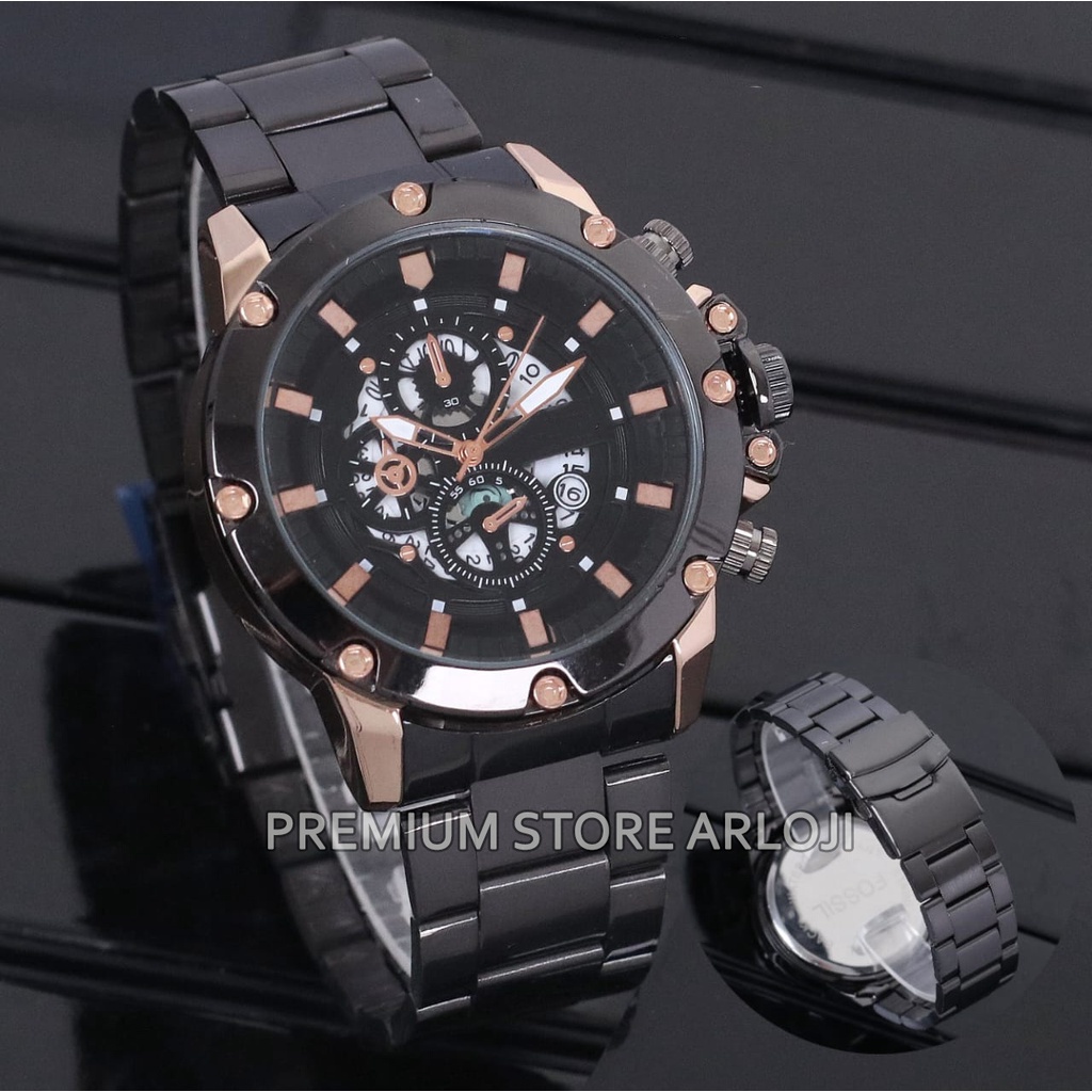 Grosiran Jam Tangan Pria Psa W6-47105 Analog Tali Rantai Tanggal Aktif Chrono Variasi Original Garansi 6 Bulan Free Baterai Cadangan (COD)