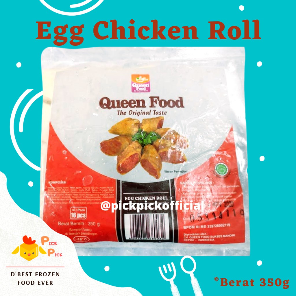 

Queen Food Egg Chicken Roll 16pcs 350g