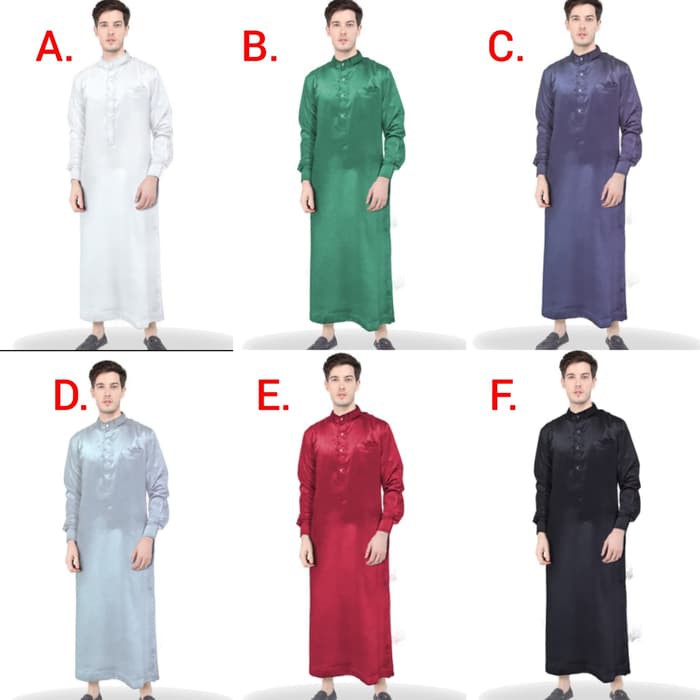 Gamis pria m-l-xl/ baju shalat gamis haramain yak