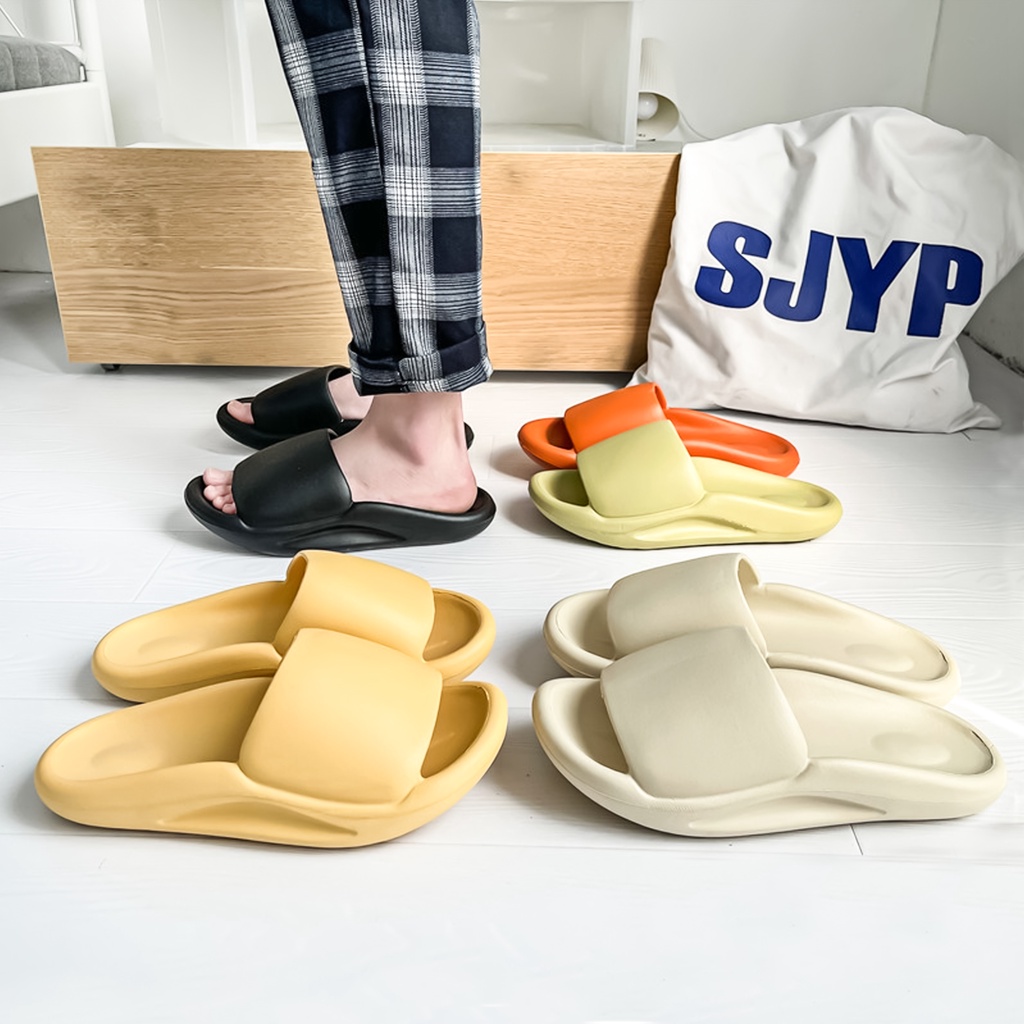 SALE Sandal Selop Rumah Wanita Pria SLip On Impor Indoor Outdoor Model Yeezy Korea Style Eve
