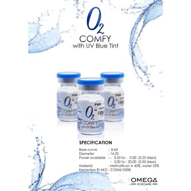 SOFTLENS O2 COMFY (clear/bening) by OMEGA