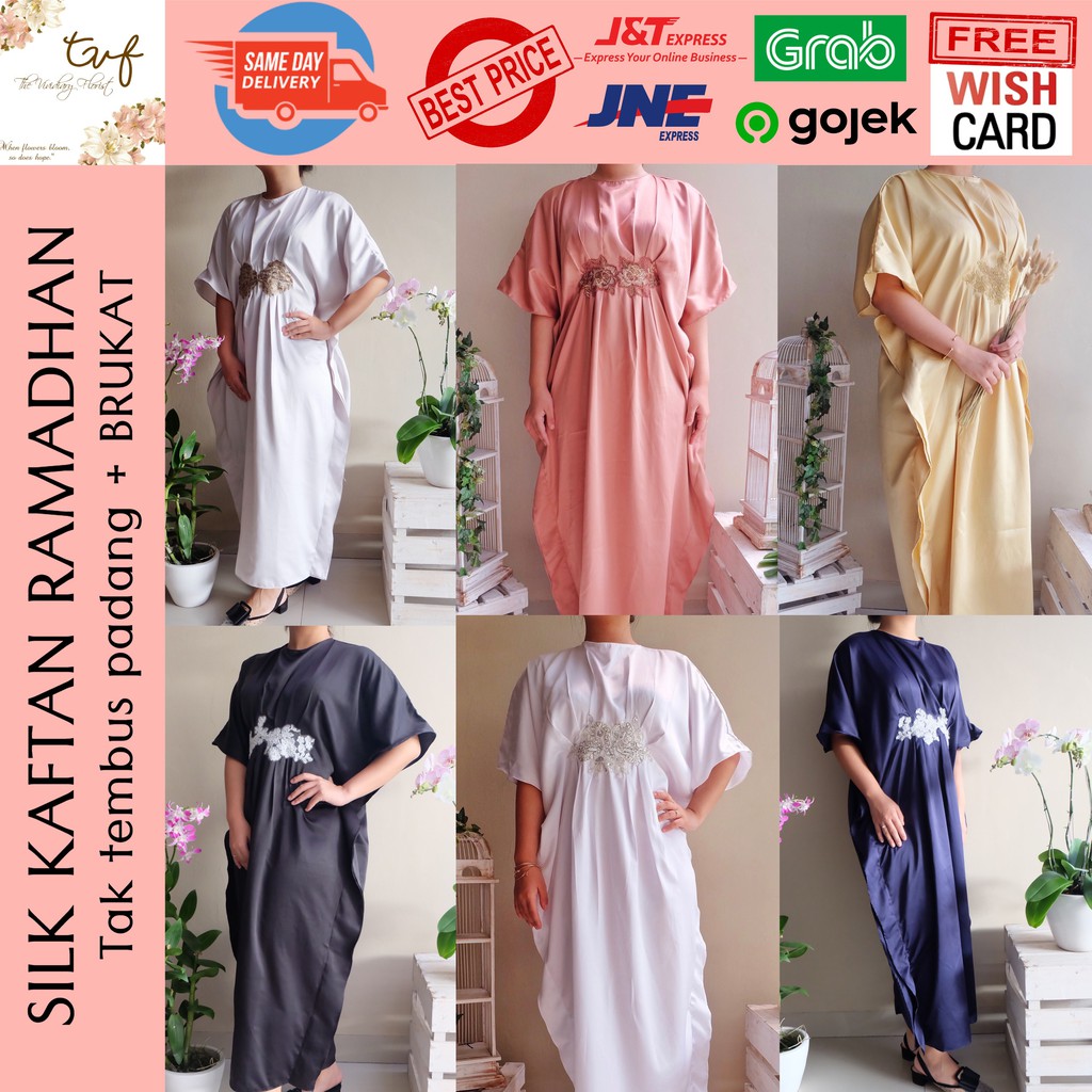 Kaftan Silk Kaftan Ramadhan Gamis Silk Gamis Tidak Tembus Pandang Kaftan Brokat Kaftan Murah
