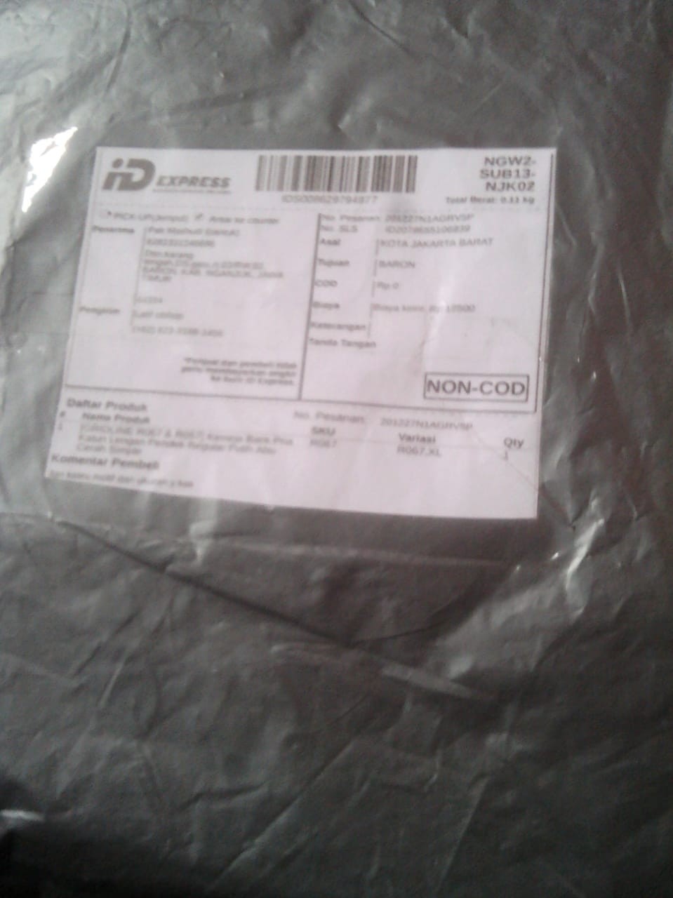 [gridline - R101 White Grey] Kemeja Batik Pria Katun Lengan Pendek Regular Modern