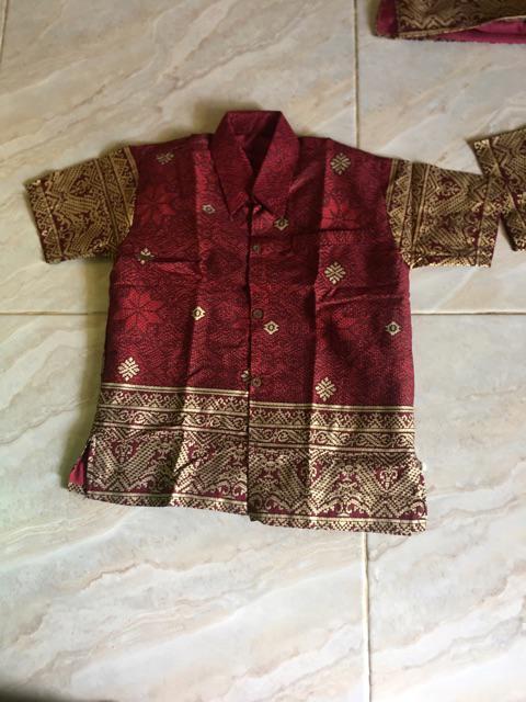 Gamis Batik Jupri Asli Palembang Warna Maron