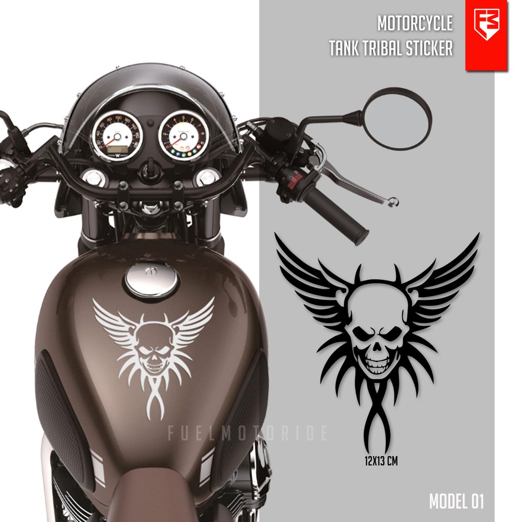 Sticker Tangki Motor Classic Tribal w175 harley enfield triumph cb gs