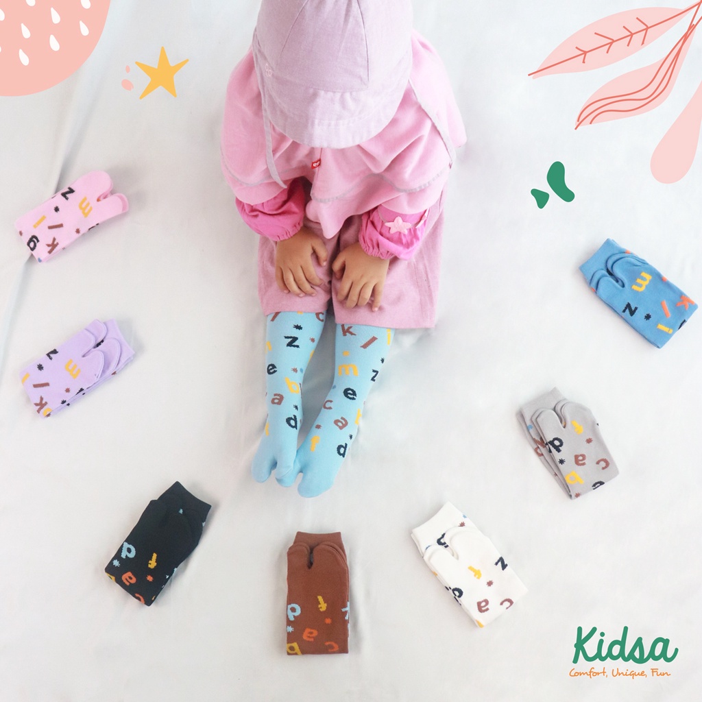 Kaos Kaki Jempol Anak Kanik Kidsa Motif Alphabet by Kanik