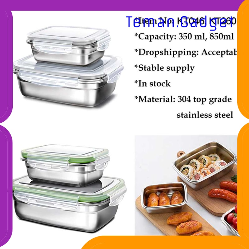 TG-OL025 HOMEFAVOR KOTAK MAKAN BENTO LUNCH BOX STAINLESS STEEL - KT046