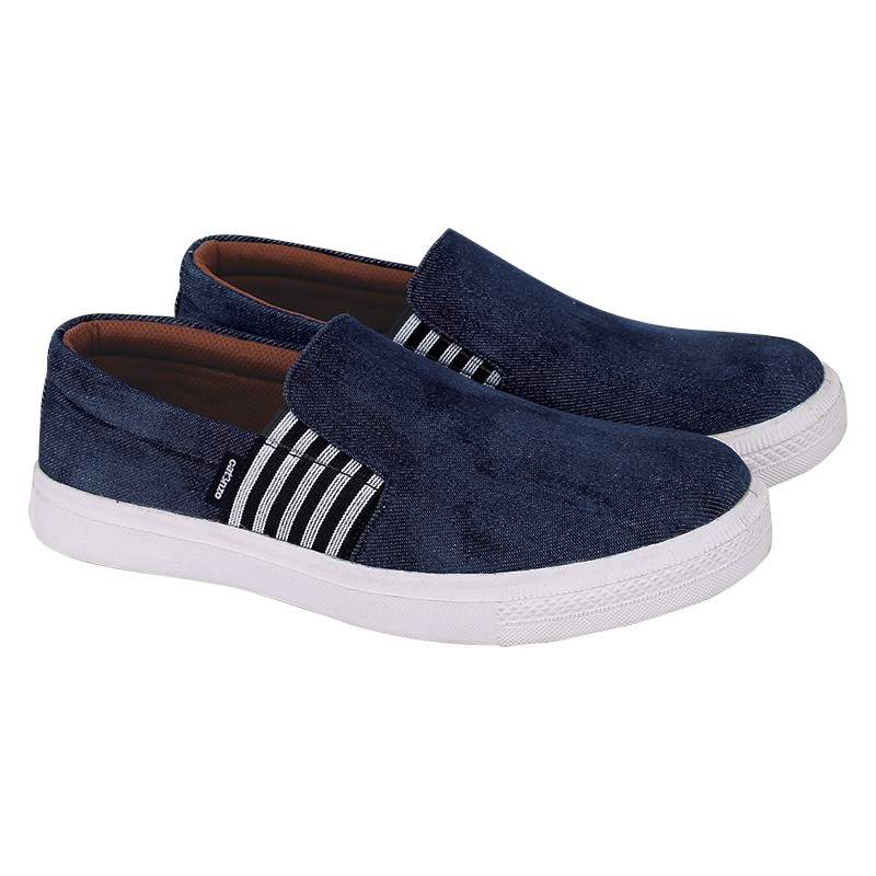 SEPATU DENIM BIRU NAVY SEPATU CASUAL PRIA GNZ027