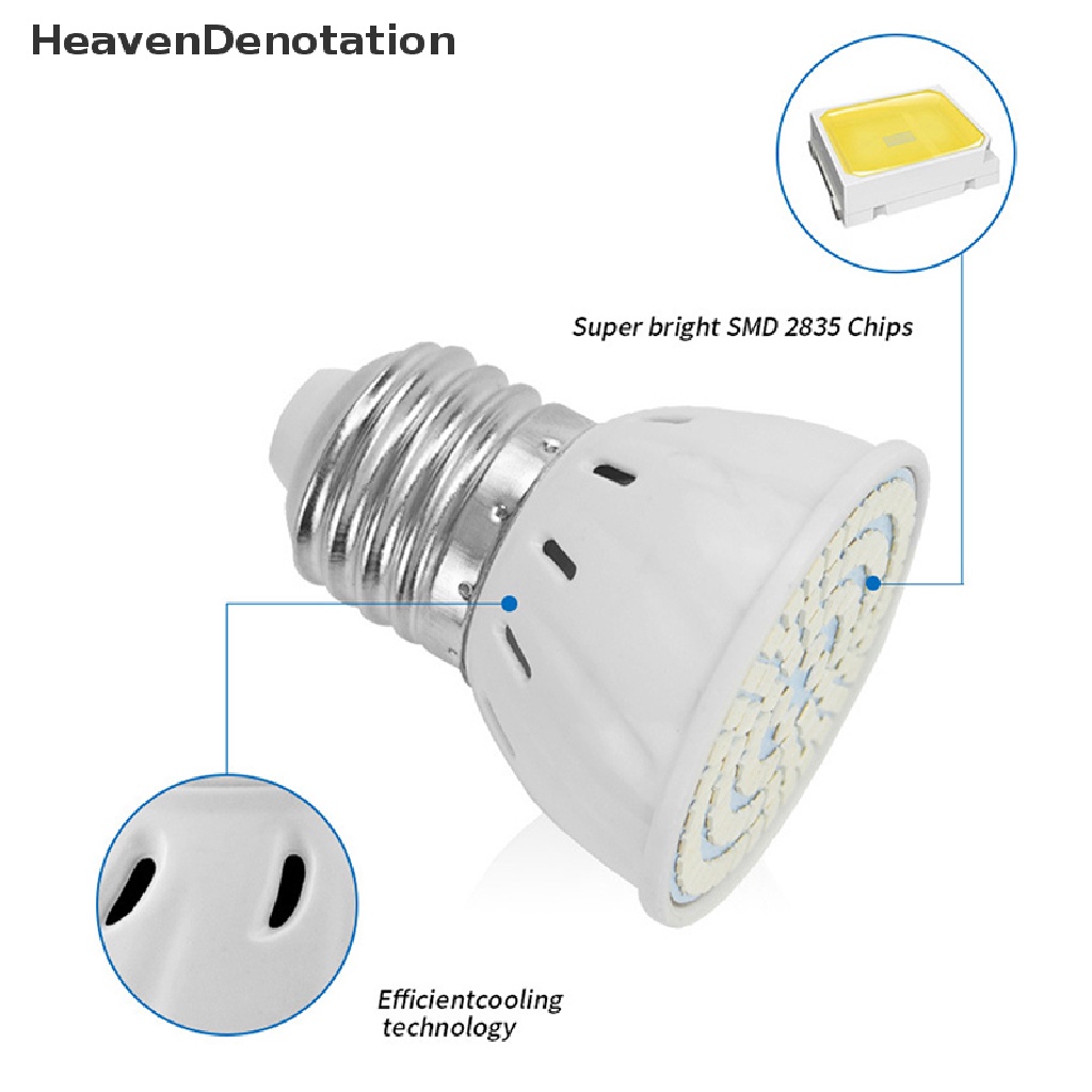 Lampu Bohlam Led 48 / 60 / 80 220v E27 Spektrum Penuh Untuk Pertumbuhan Tanaman Hidroponik