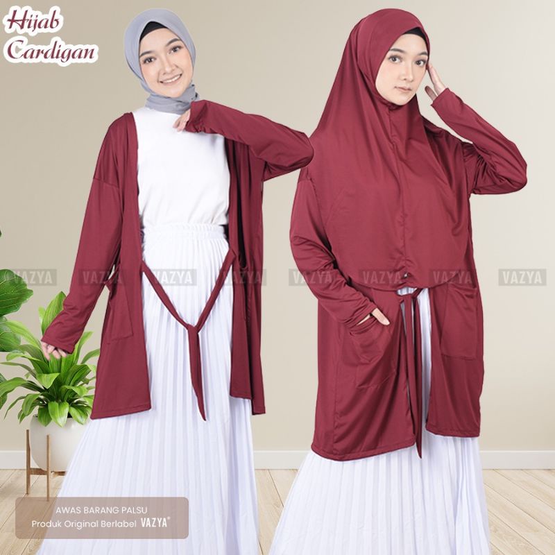 Hijab Instan Khimar Cleo Cardigan Jilbab Cardigan