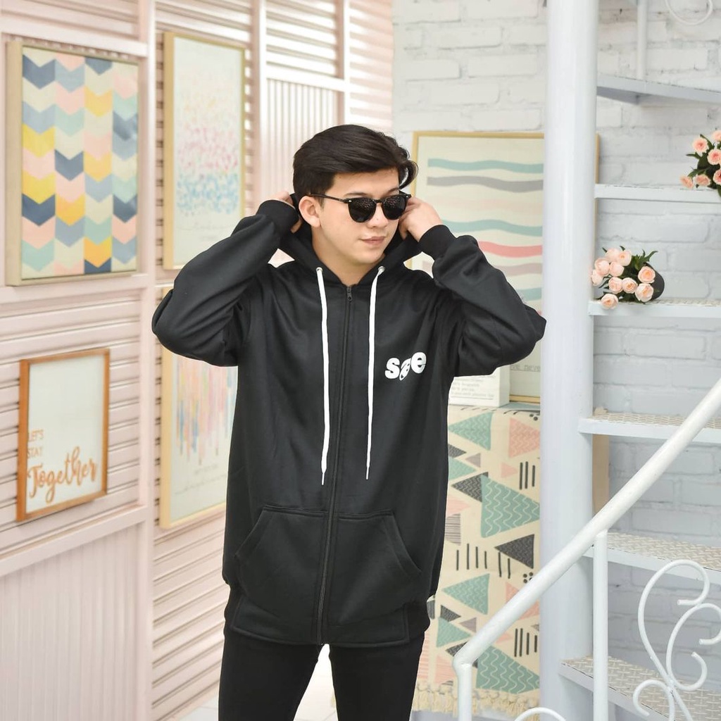 See Zipper XXL Hoodie Resleting Unisex Cewek Cowok Model Terbaru Dan Murah