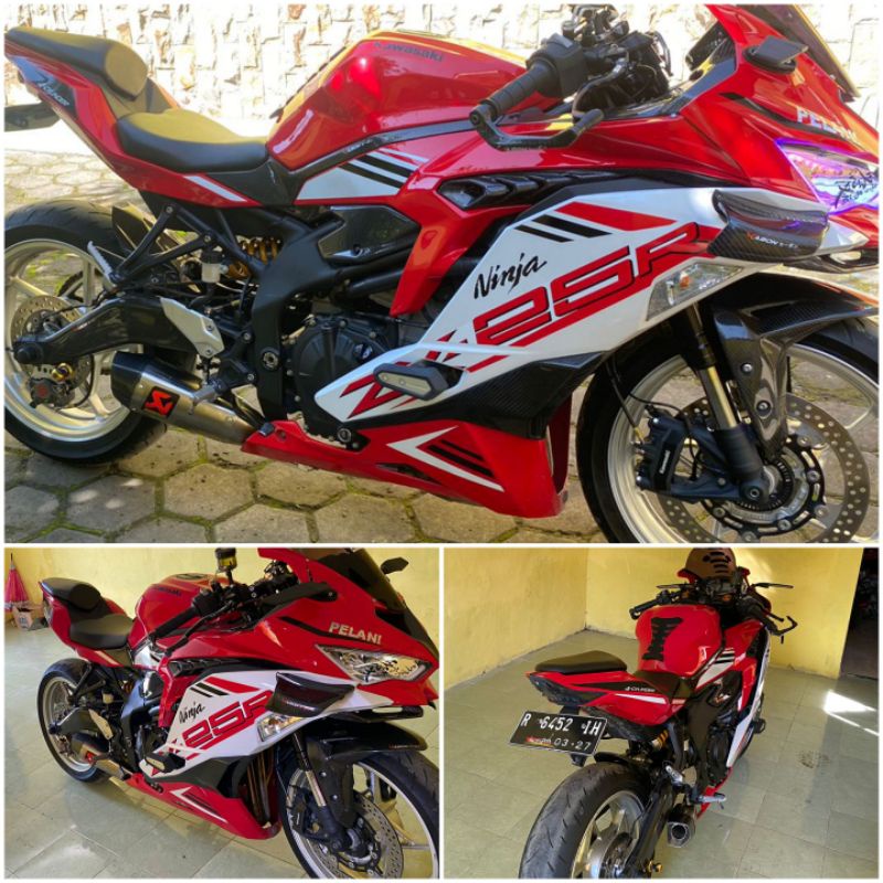 knalpot akrapovic underbely for ninja zx25r full system pnp