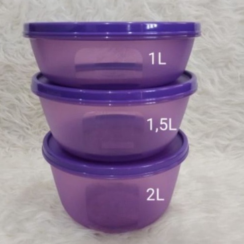 mangkok freshbowl ungu tua tuperware ecer 1 pcs