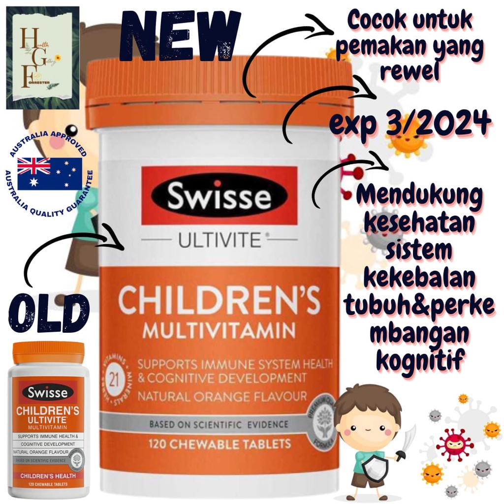 Jual Swisse Children's Ultivite Multivitamin 120 tablets Shopee Indonesia
