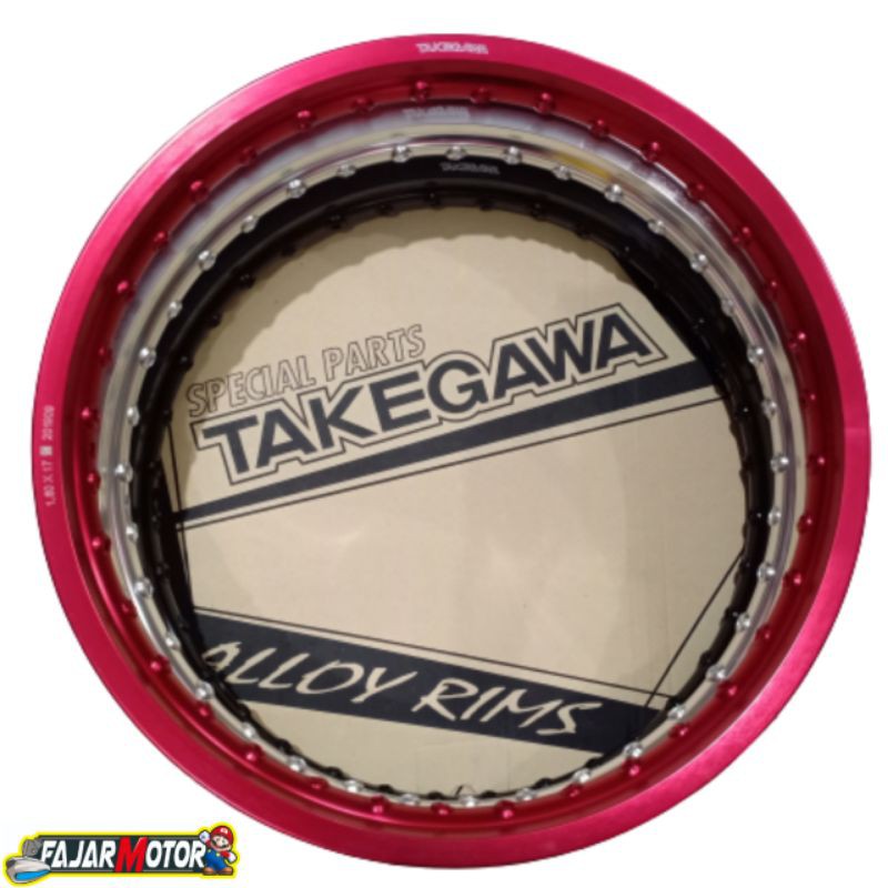 TAKEGAWA VELG 160 RING 17 WL SHAPE KOTAK GOLD SILVER RED BLUE BLACK HOLE 36