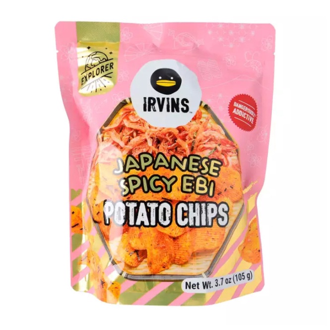 

Irvins Salted Egg Explorer Japanese Spicy Ebi Potato Chips 105G