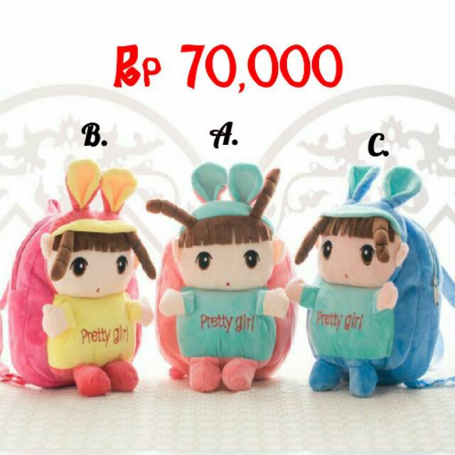 Tas ransel anak pretty girl ( A, B, C )