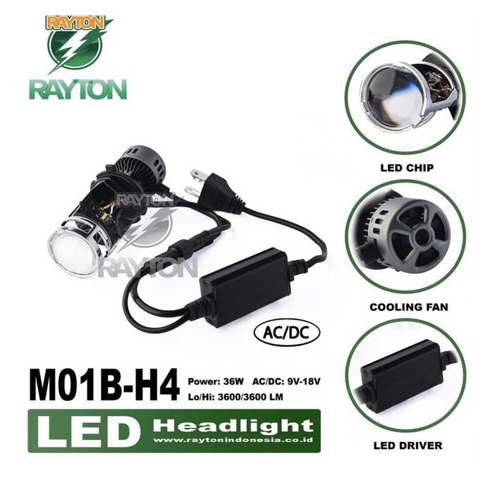 Mini Projector Led H4 RTD M01B H4 / RTD M01B Led Original HS