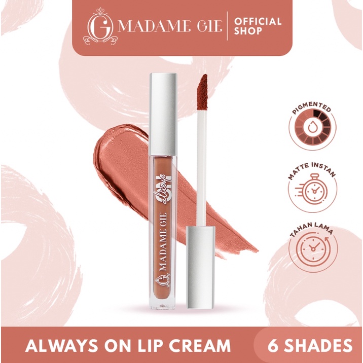 BPOM Madame Gie Always On Lip Cream MakeUp Lip Cream Lipstik