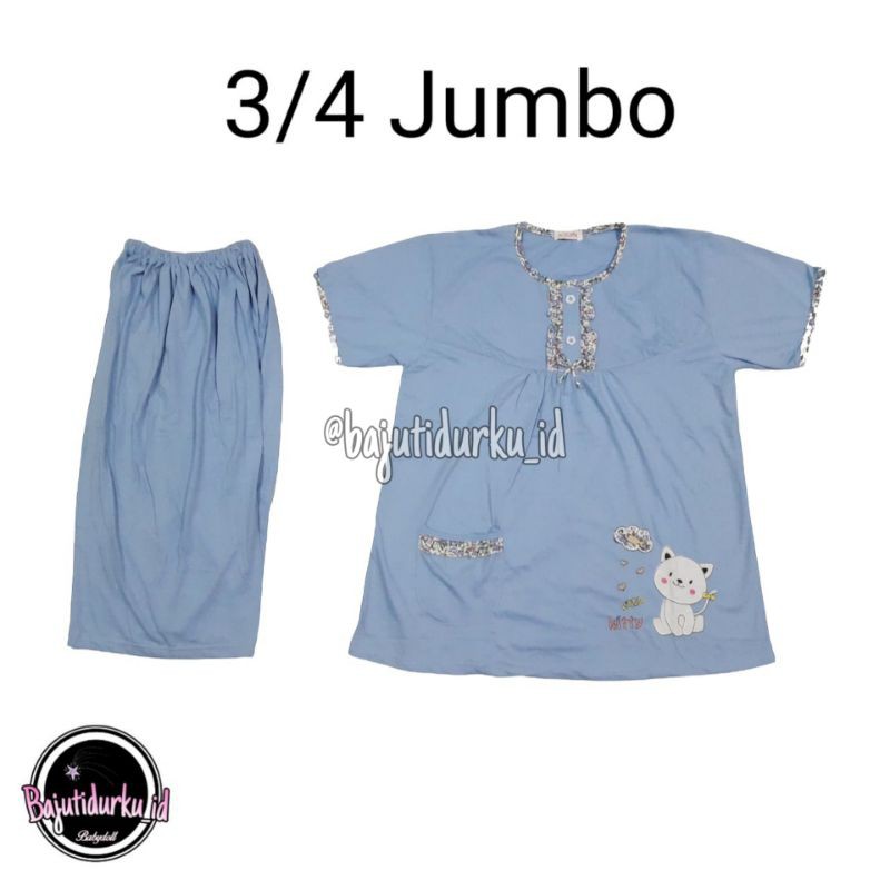 BAJU TIDUR BABYDOLL 3/4 JUMBO LORITA
