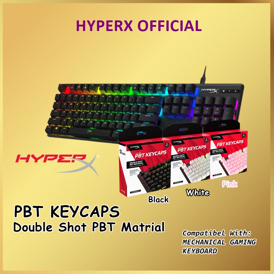 HyperX PBT Double Shot Keycaps Full-key Set Key Caps Gaming Keyboard