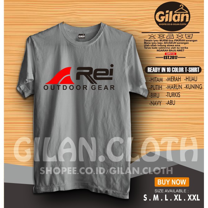 original BAJU KAOS HIKING REI ADVENTURE  OUTDOOR GEAR  KAOS PENDAKI- GILAN CLOTH kapake concept