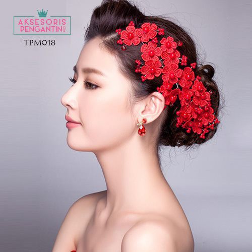 [STOCK TERBATAS] AKSESORIS WEDDING TIARA PENGANTIN HEADPIECE HAIRBAND TPM 018