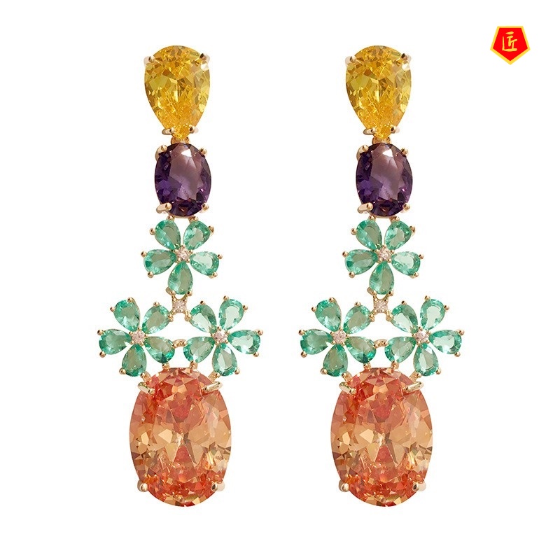 [Ready Stock]New Personality Stylish Flower Earrings