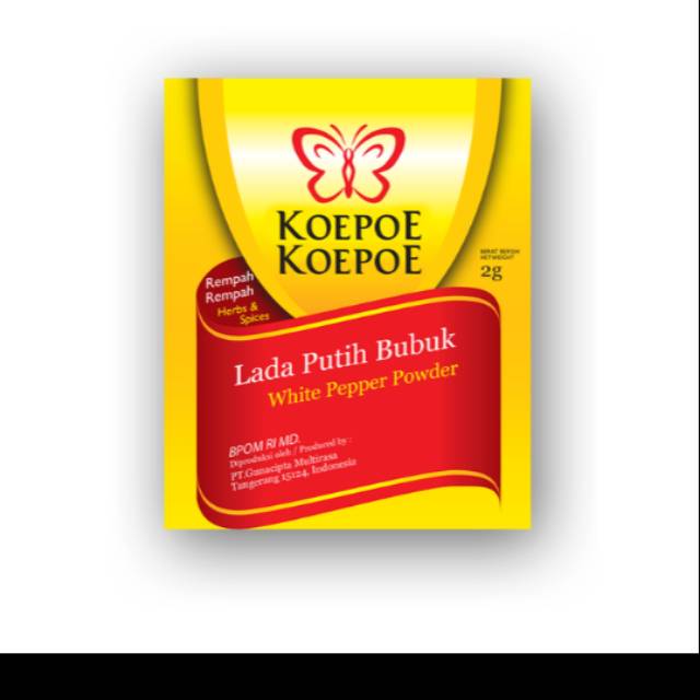 Koepoe koepoe lada putih bubuk sachet 2 gram