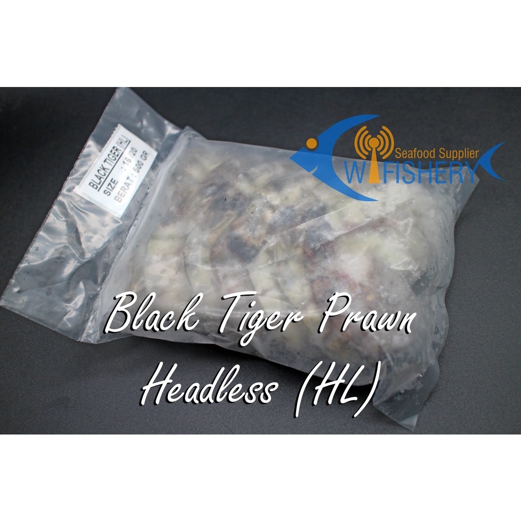 Udang Windu / Pancet Tanpa Kepala - Black Tiger Headless