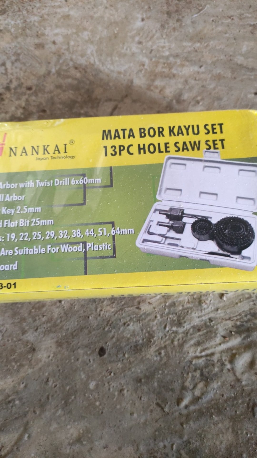 Mata Bor Kayu Bulat 13 Pcs / Hole Saw Wood Set