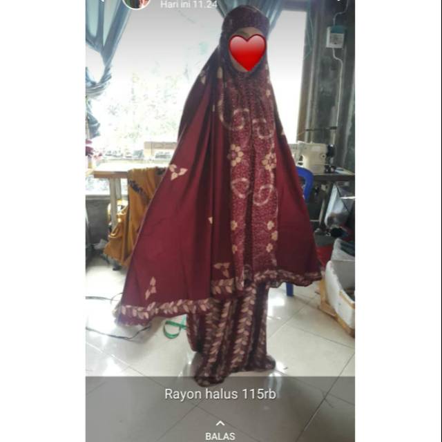 Mukena rayon batik jumbo